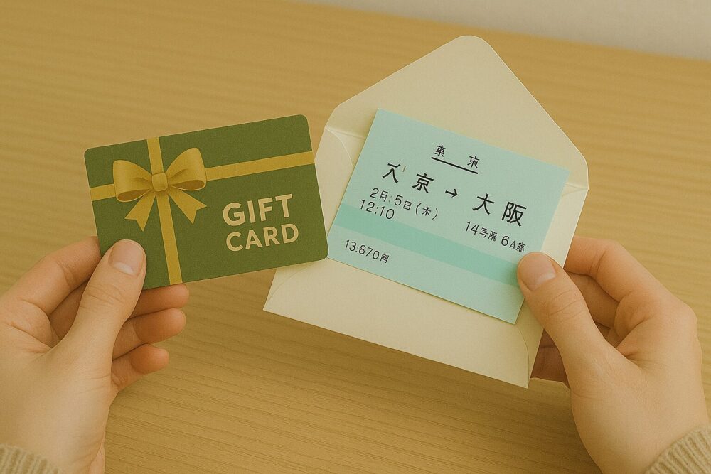 ギフトカードで新幹線チケットを贈る