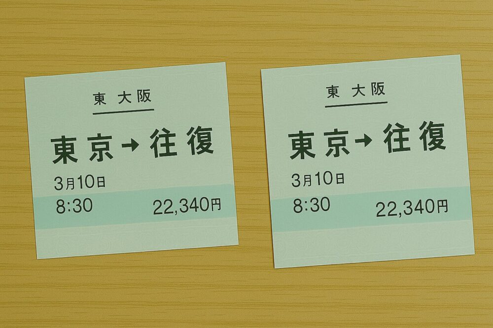 新幹線は往復で買うと安くなる