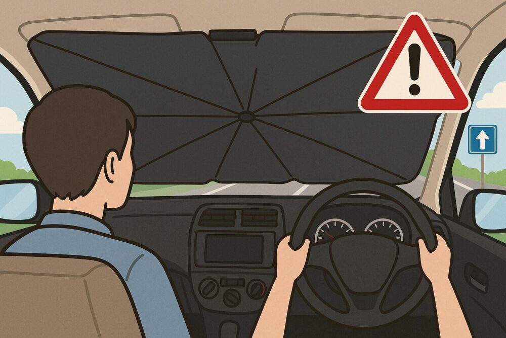 車のサンシェードは違反になることがある？
