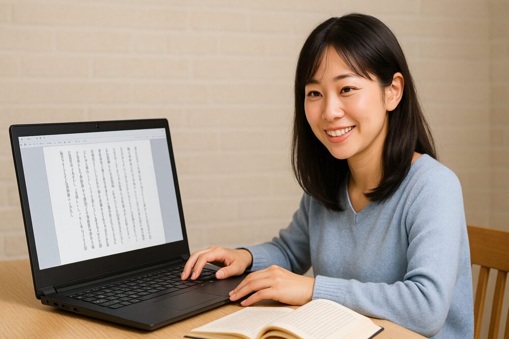 小説執筆に適したパソコンの縦書き対応