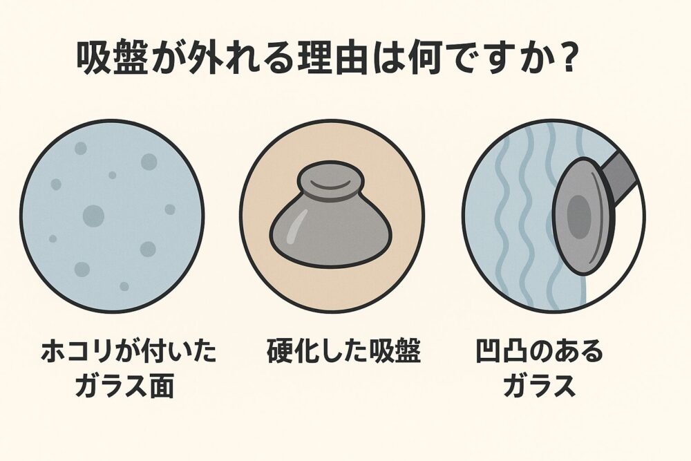 吸盤が外れる理由は何ですか?