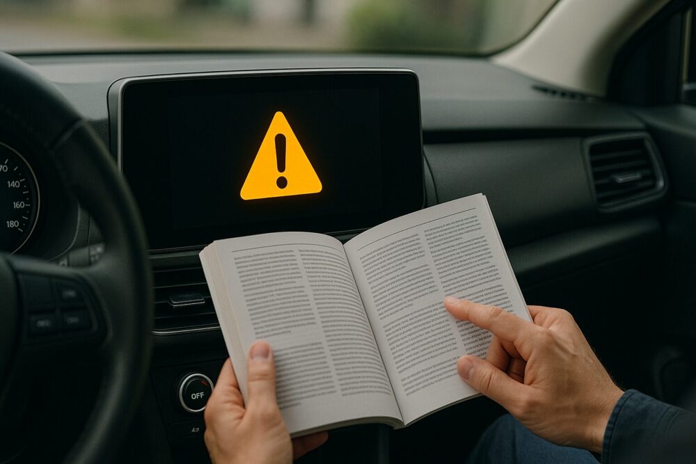 車に三角のビックリマークが表示された場合の対応策