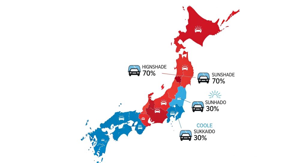 車のサンシェードの使用率は?