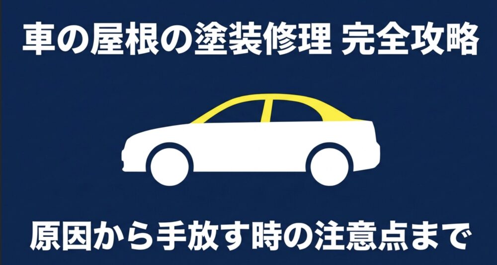 車の屋根の塗装修理に関する原因から売却時の注意点までをまとめた完全攻略ガイドの表紙スライド