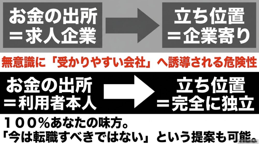 ポジウィルキャリアのBtoCビジネスモデルと独立した立ち位置