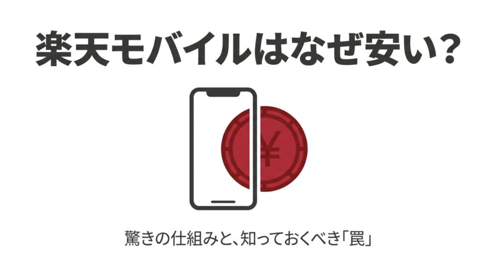 楽天モバイルはなぜ安い?驚きの仕組みと、知っておくべき「罠」